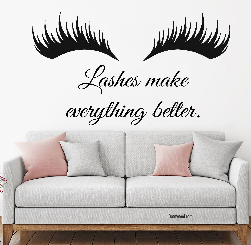 funny stickers lashes