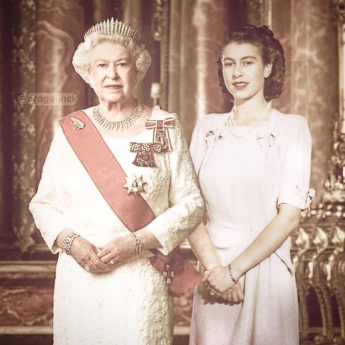 celebrity photoshopped image queen elizabeth gelinck