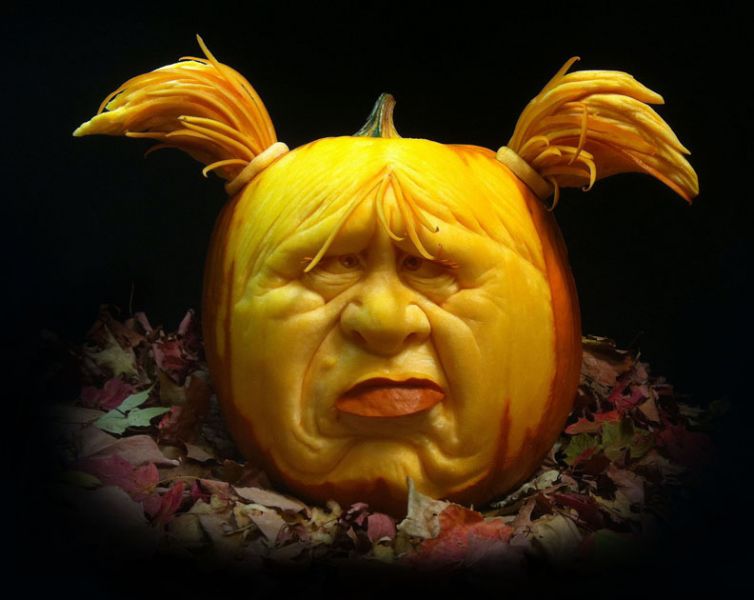 halloween pumpkin sculptures face villafane studios