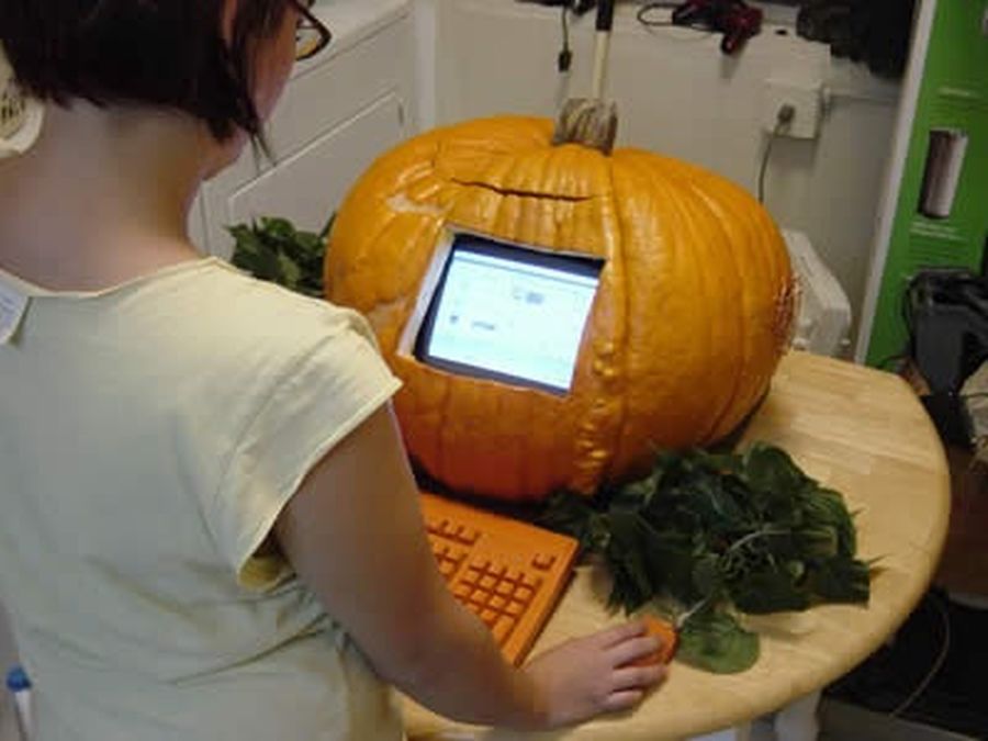 funny pumpkin computer image