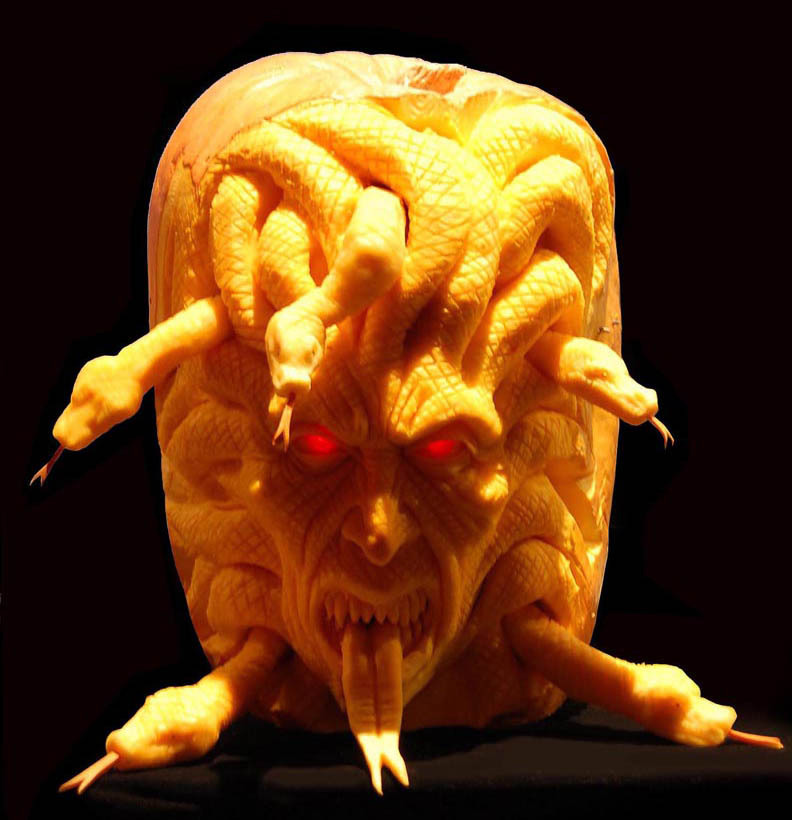 halloween pumpkin carving sculptures aliens villafane studios