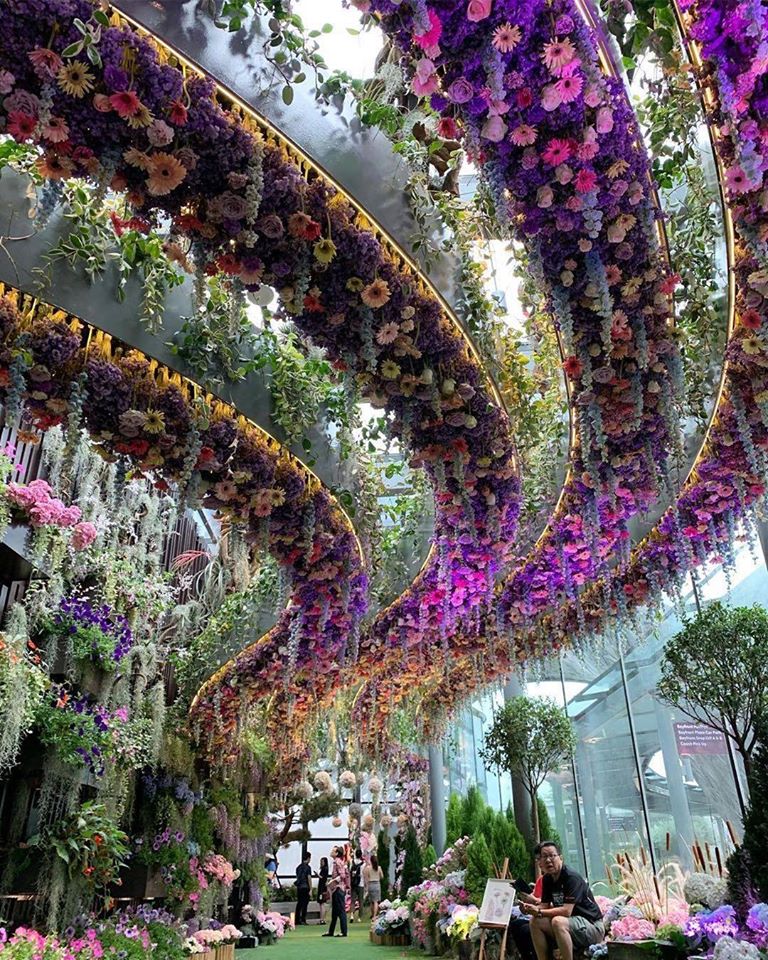 amazing picture architecture design flowers hanging singapore